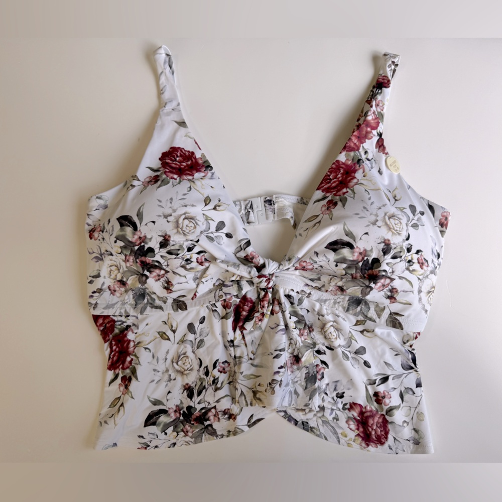 NWT artesands clementine chagall midriff bikini top at3821cl white sz 20